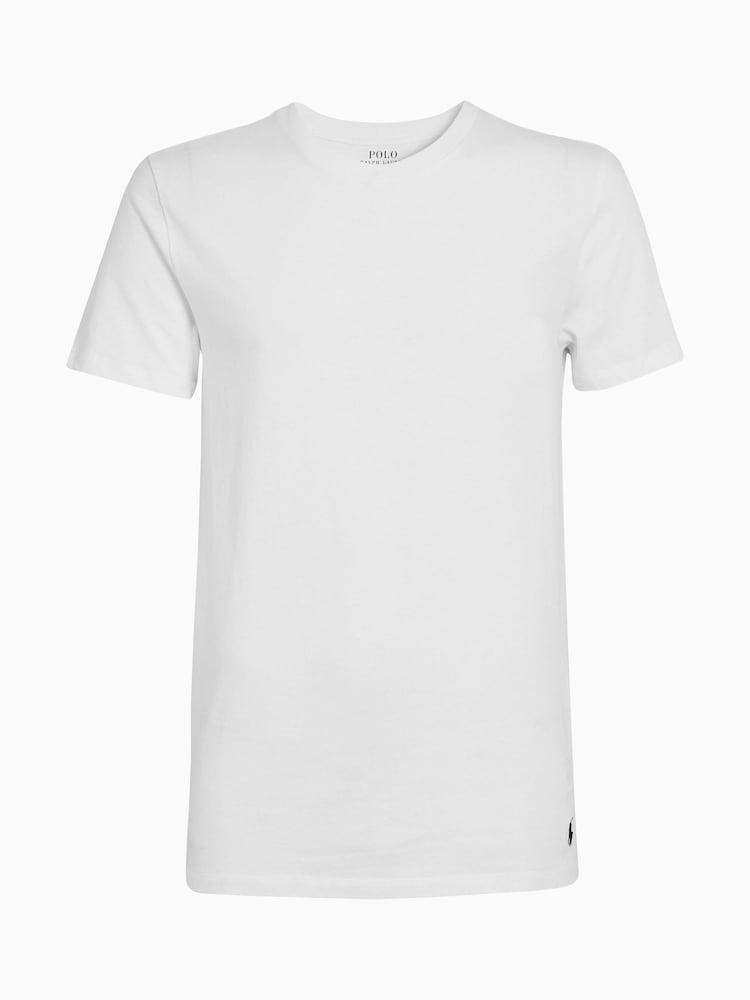Polo Ralph Lauren Black/Grey/White Slim 100% Cotton T-Shirts 3 Pack - Image 2 of 11