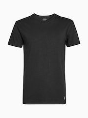 Polo Ralph Lauren Black/Grey/White Slim 100% Cotton T-Shirts 3 Pack - Image 3 of 11