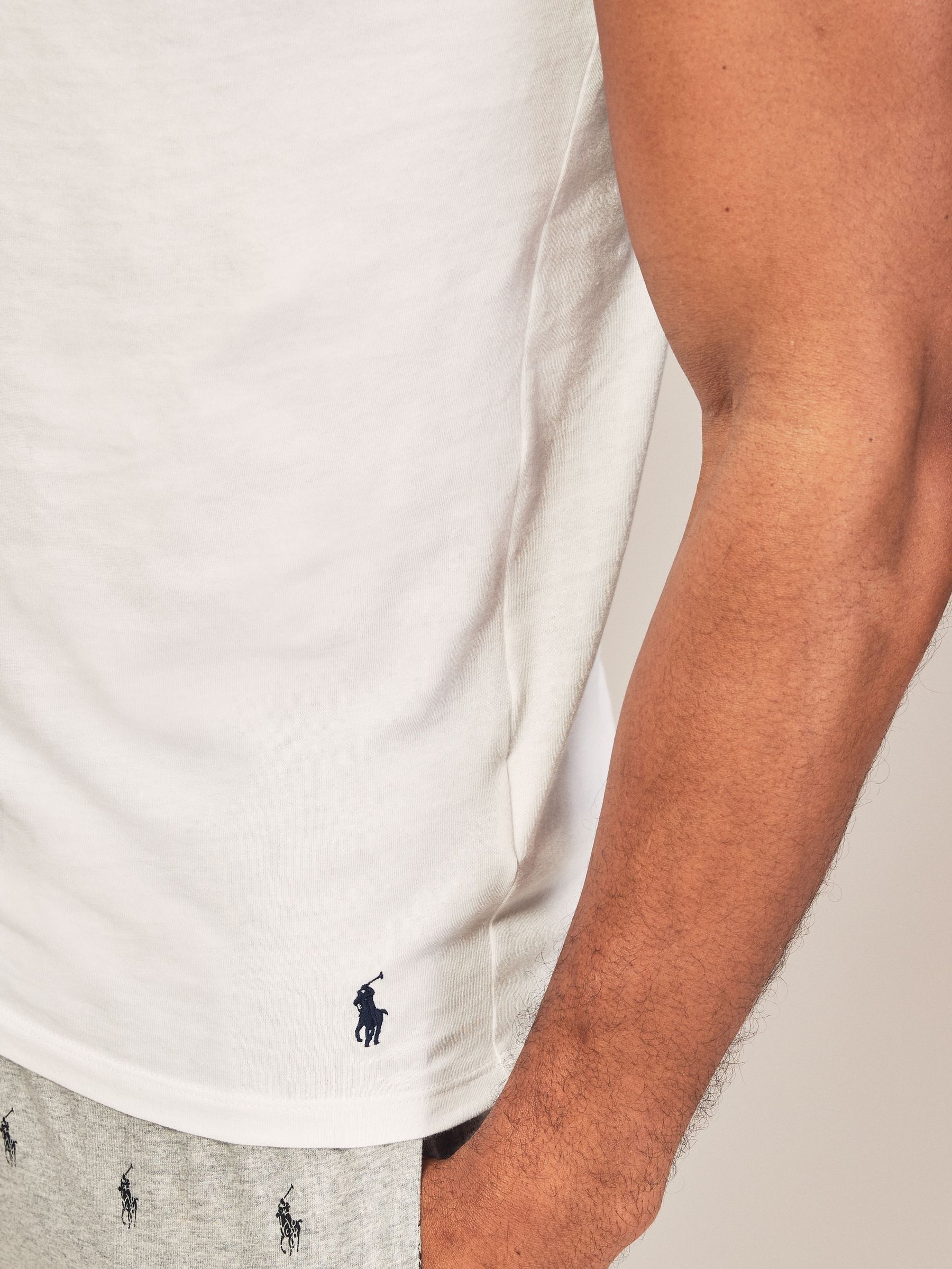Buy Polo Ralph Lauren Black/Grey/White Slim Fit Short Sleeve T