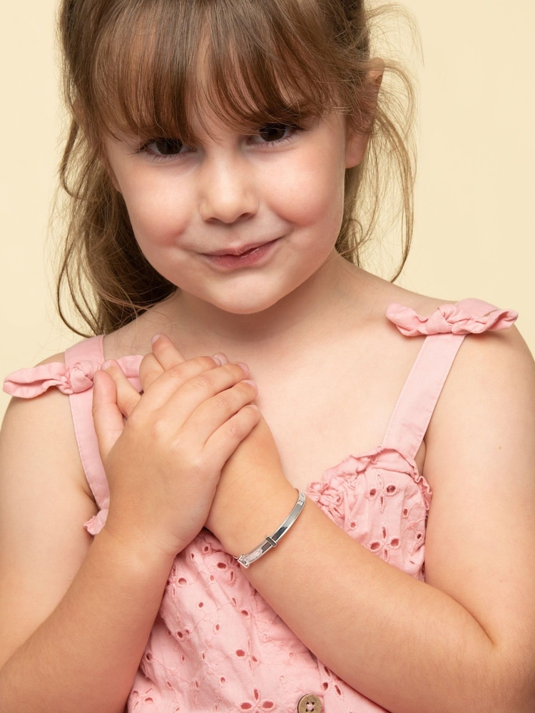 Beaverbrooks Children's Mini B Silver Adjustable Bangle - Image 4 of 4