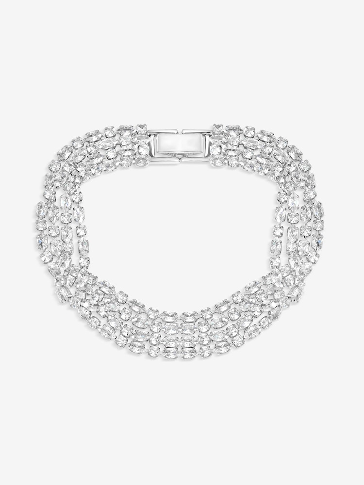 Jon Richard Silver Tone Cubic Zirconia Multi Row Bracelet - Image 4 of 4 Jon Richard Silver Tone Cubic Zirconia Multi Row Bracelet - Image 4 of 4