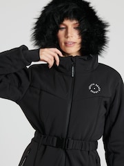 South Beach Black Ski Snow Suit with Faux Fur Trim - Image 5 of 5
