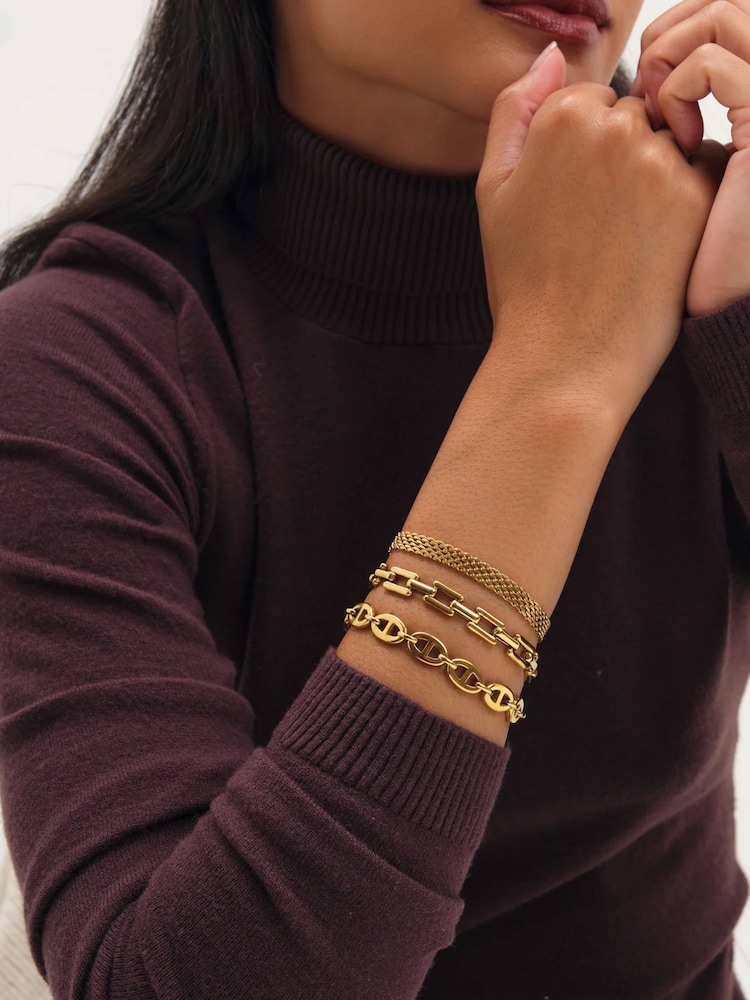 Jon Richard Gold Plated Link Stainless Steel Bracelet - Image 2 of 2
