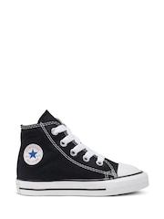 Converse Black/White Chuck Taylor All Star High Infant Trainers - Image 1 of 10