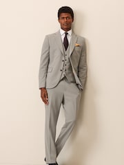 Cement Grey Skinny Fit Motionflex Stretch Suit Trousers - Image 2 of 6