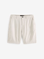 Grau - Chinoshorts aus Leinenmischung - Bild 5 von 9