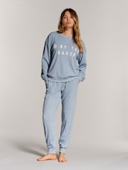 B By Ted Baker Waffle Crew Jumper Jogger Pyjamas Set - Image 1 of 13