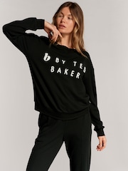 B By Ted Baker Waffle Crew Jumper Jogger Pyjamas Set - Image 2 of 9