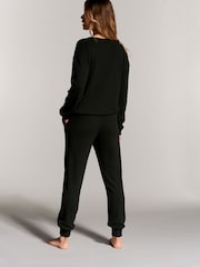 B By Ted Baker Waffle Crew Jumper Jogger Pyjamas Set - Image 3 of 9