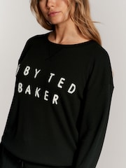 B By Ted Baker Waffle Crew Jumper Jogger Pyjamas Set - Image 5 of 9