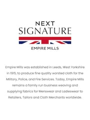 Grey Signature Empire Mills 100% Wool Birdseye Suit Jacket - Image 8 of 8