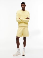 Tommy Jeans Yellow Classic Tonal Logo Embroidery Sweat Shorts - Image 3 of 5
