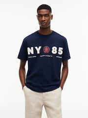 Tommy Jeans Blue Back Logo Relaxed Jersey T-Shirt - Image 1 of 5