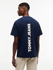 Tommy Jeans Blue Back Logo Relaxed Jersey T-Shirt - Image 2 of 5
