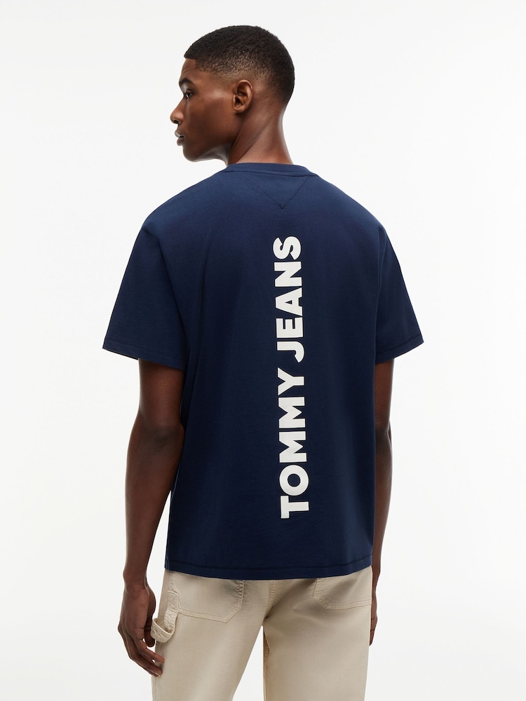 Tommy Jeans Blue Back Logo Relaxed Jersey T-Shirt - Image 2 of 5