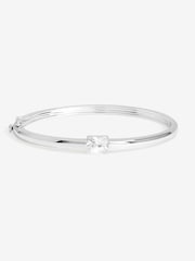 Jon Richard Silver Tone Zirconia Polished Bangle - Image 3 of 4