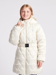من U.S. Polo Assn. معطف منفوخ بحزام للبنات - صورة 1 من 11