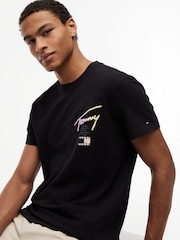 Tommy Jeans Black Signature Logo Crew Neck T-Shirt - Image 4 of 5