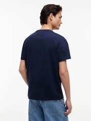Tommy Jeans Navy Blue Flag Badge Crew Neck T-Shirt - Image 2 of 5