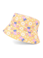 Vanilla Underground Pink/Yellow Kids Peppa Pig Reversible Bucket Hat - Image 4 of 6