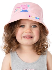 Vanilla Underground Pink/Yellow Kids Peppa Pig Reversible Bucket Hat - Image 6 of 6