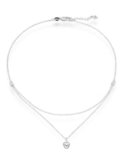 Beaverbrooks Silver Heart Choker - Image 1 of 3