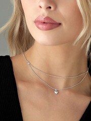Beaverbrooks Silver Heart Choker - Image 3 of 3