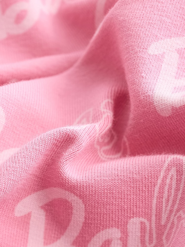 White/Pink 100% Cotton Barbie License Short Pyjamas (9mths-16yrs) - Image 5 of 5
