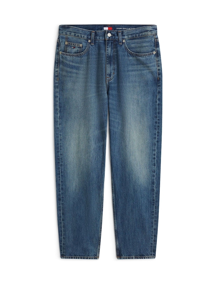 Tommy Jeans Blue Sonny Whiskered Regular Tapered Jeans - Image 1 of 1 Tommy Jeans Blue Sonny Whiskered Regular Tapered Jeans - Image 1 of 1