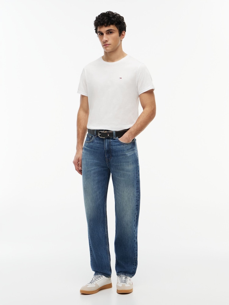 Tommy Jeans Blue Sonny Whiskered Regular Tapered Jeans - Image 2 of 5 Tommy Jeans Blue Sonny Whiskered Regular Tapered Jeans - Image 2 of 5
