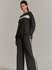 B by Ted Baker Ribbed Wide Leg Joggers - Image 3 of 7