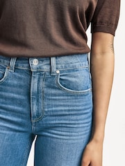 Paige Blue Sasha Distressed Wide Leg Cotton Jeans - Image 5 of 9