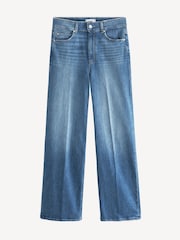 Paige Blue Sasha Distressed Wide Leg Cotton Jeans - Image 7 of 9