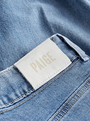 Paige Blue Sasha Distressed Wide Leg Cotton Jeans - Image 9 of 9