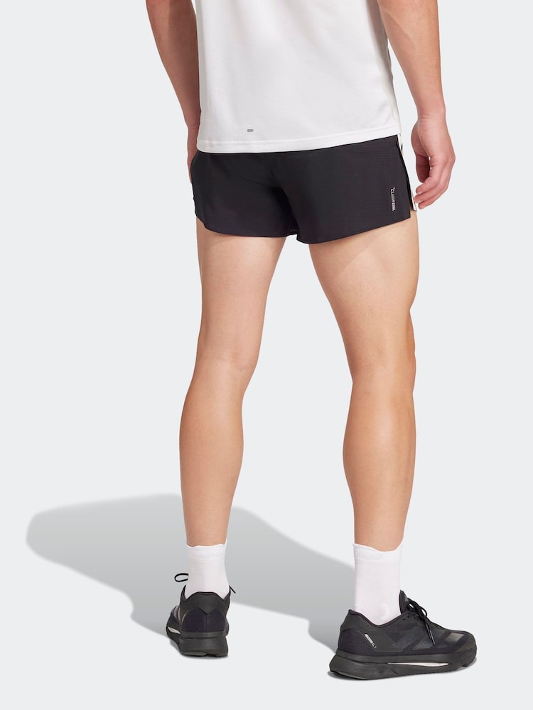 adidas Black Adizero Running Gel Pocket Shorts - Image 2 of 6 adidas Black Adizero Running Gel Pocket Shorts - Image 2 of 6