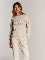 B By Ted Baker Waffle Crew Jumper Jogger Pyjamas Set - Image 3 of 9