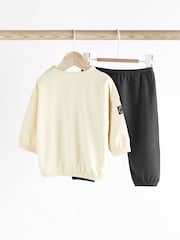 Monochrom/Gesicht - Babyoberteil und Leggings im 2teiligen Set - Bild 2 von 8