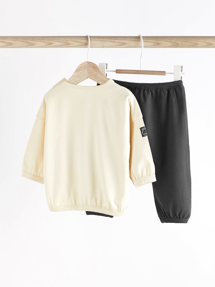 Monochrom/Gesicht - Babyoberteil und Leggings im 2teiligen Set - Bild 2 von 8