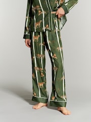 Grün - B by Ted Baker – Pyjama aus Satin mit Blumenmuster und Knopfleiste - Bild 3 von 11