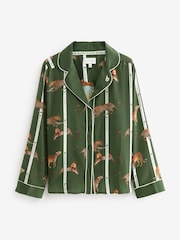 Grün - B by Ted Baker – Pyjama aus Satin mit Blumenmuster und Knopfleiste - Bild 8 von 11