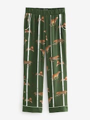 Grün - B by Ted Baker – Pyjama aus Satin mit Blumenmuster und Knopfleiste - Bild 9 von 11