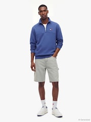 Tommy Jeans Blue Tommy Badge Quarter-Zip Sweatshirt - Image 4 of 6