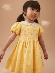 Желтый - Кружевное платье с воротником и сборками (3mths-8yrs) - Изображение 1 из 8