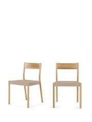 MADE.COM Set of 2 Natural Rhye Dining Chair - Image 1 of 4