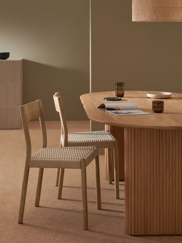 MADE.COM Set of 2 Natural Rhye Dining Chair - Image 2 of 4