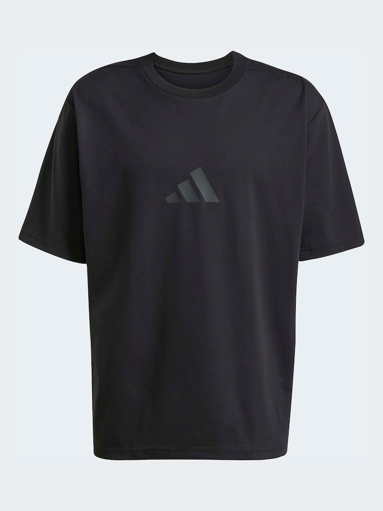 adidas Black Z N E Loose Fit T-Shirt - Image 6 of 6 adidas Black Z N E Loose Fit T-Shirt - Image 6 of 6