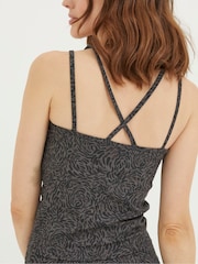 FatFace Elowen Grey Print Crop Top - Image 5 of 6