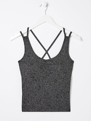FatFace Elowen Grey Print Crop Top - Image 6 of 6