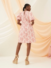 FatFace Tulip Natural Floral Tile Dress - Image 2 of 8