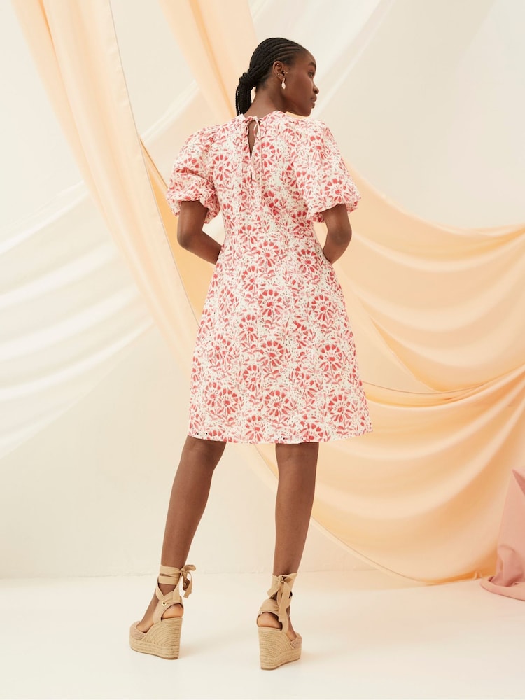 FatFace Tulip Natural Floral Tile Dress - Image 2 of 8